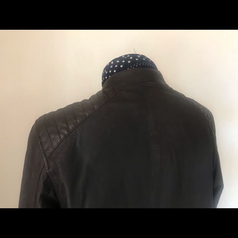 JOHN VARVATOS  LEATHER CLASSIC BOMBER JACKET - Picture 4 of 6